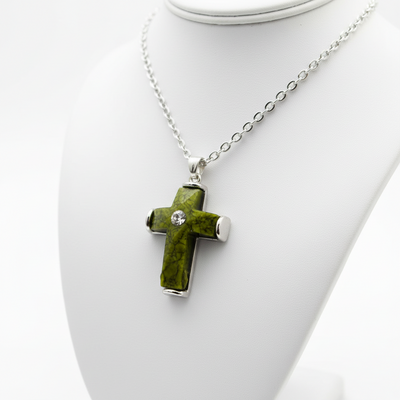 Green Cross Pendant Birthstones