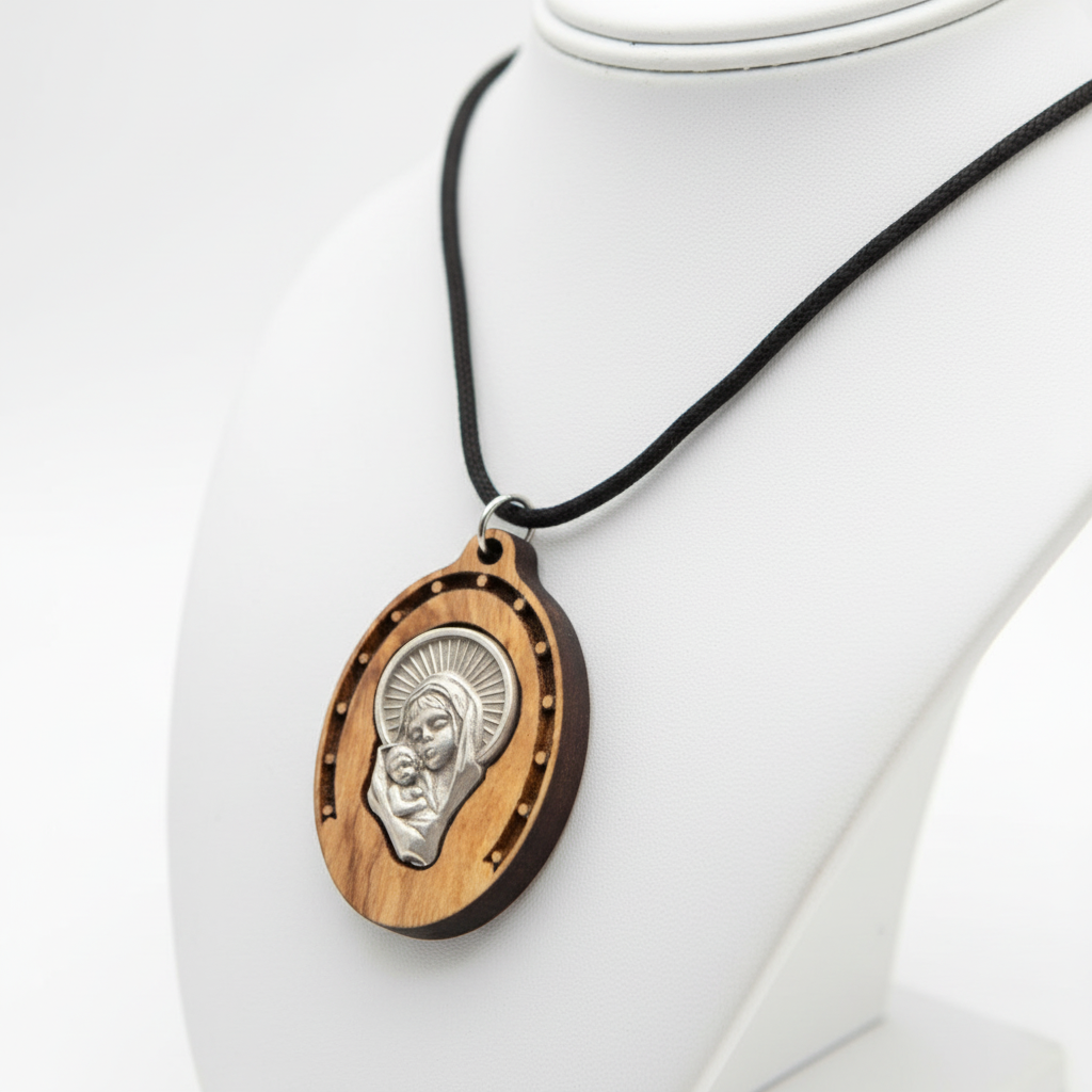 Mary with The Child Pendant Necklace