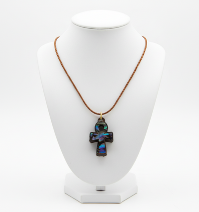 Mother of Pearl Cross Necklace (Coptic Ankh)