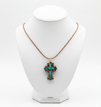 Mother of Pearl Cross Necklace (Celtic Style)