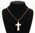 White Mother of Pearl Cross Necklace