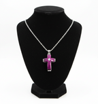 Purple Cross Pendant Birthstones