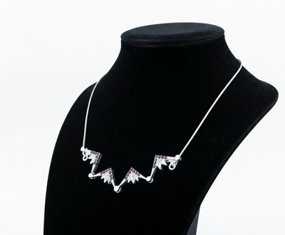 Magnetic Star of Bethlehem Necklace with Purple Gemstones