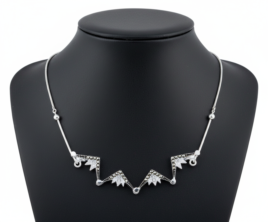 Two-Way Magnetic Star of Bethlehem Necklace with Gemstones