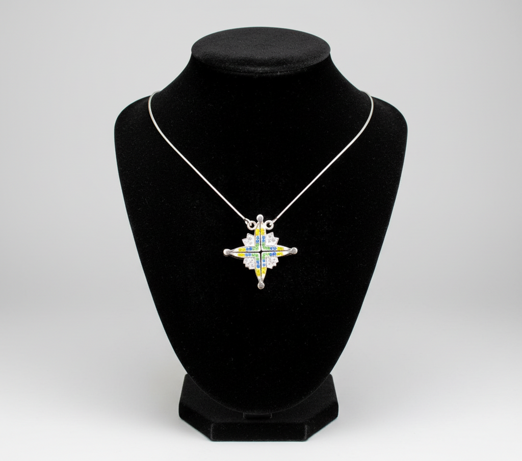 Two-Way Magnetic Star of Bethlehem Necklace