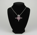 Two-Way Magnetic Star of Bethlehem Necklace (Pink Gemstones)