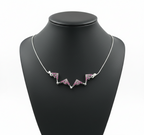 Two-Way Magnetic Star of Bethlehem Necklace (Pink Gemstones)