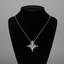 Two-Way Modern Magnetic Star of Bethlehem Necklace with Gemstones