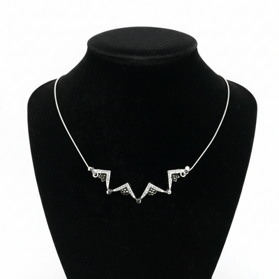 Two-Way Modern Magnetic Star of Bethlehem Necklace with Gemstones