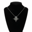 Two-Way Modern Magnetic Star of Bethlehem Necklace with Gemstones