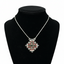 Two-Way Dark Red Magnetic Jerusalem Cross Necklace with Gemstones
