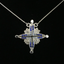 Two-Way Magnetic Star of Bethlehem Necklace with Blue Gemstones
