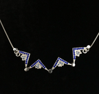 Two-Way Magnetic Star of Bethlehem Necklace with Blue Gemstones