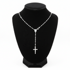 Rosary Necklace (S), Sterling Silver