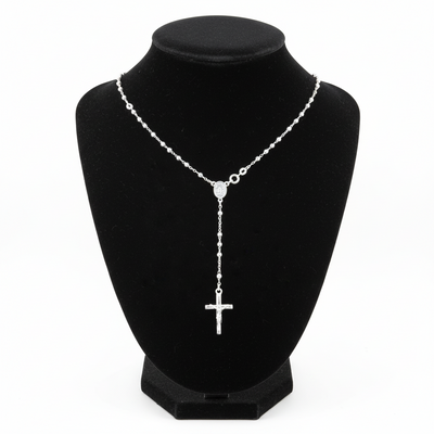 Rosary Necklace (S), Sterling Silver