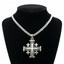 Jerusalem Cross Necklace (L), Sterling Silver