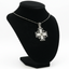 Jerusalem Cross Necklace with Gemstones (S), Sterling Silver