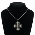 Religious jewelry hand made in Bethlehem Holy Land, front view of the sterling silver masterpiece