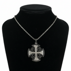Religious jewelry hand made in Bethlehem Holy Land, front view of the sterling silver masterpiece