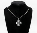 Religious jewelry hand made in Bethlehem Holy Land, front view of the sterling silver masterpiece