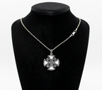 Religious jewelry hand made in Bethlehem Holy Land, front view of the sterling silver masterpiece