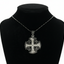 Jerusalem Cross Necklace with White Gemstones Multi Layers (S) Sterling Silver Alisee Pattee