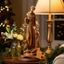 St. Frances Assisi with Deer Masterpiece, 15.4" Wood Carving from Holy Land Olive Wood