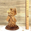 Angel Playing Music With Cithara Carving, 9.7" Olive Wood from Holy Land
