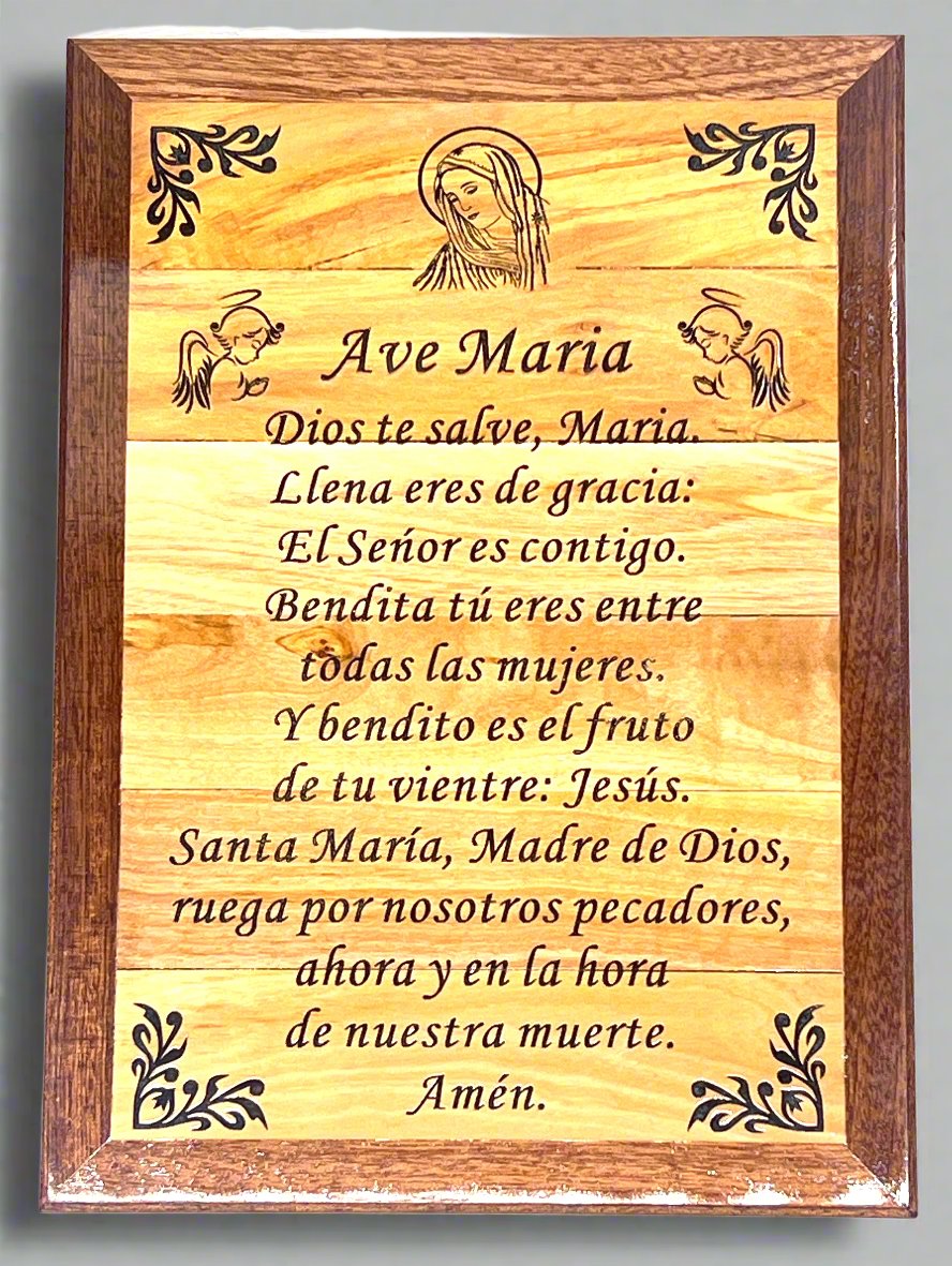 Ave Maria Prayer, Wall Hanging Plaque