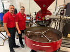 Freshly roasted Holy Land Blend cooling after the roast