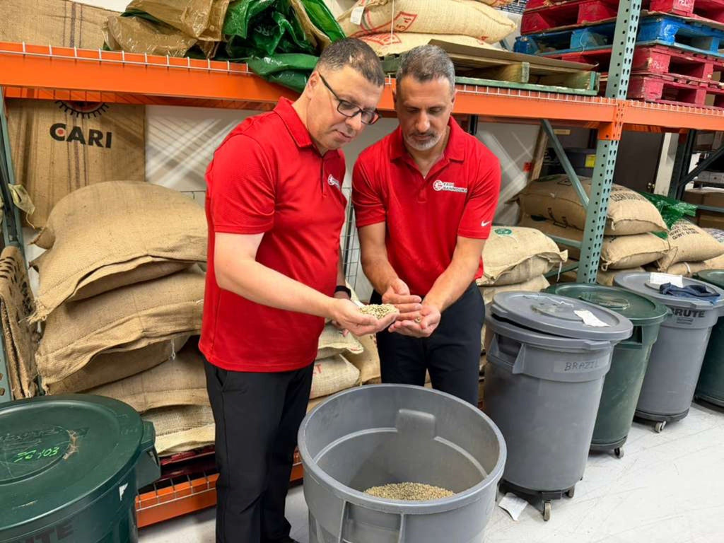 Green coffee beans chosen for the bright Galilean Blend