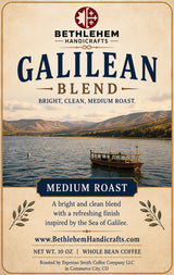 Galilean Blend Coffee, Medium Roast Whole Bean, 10 oz, Holy Land Inspired