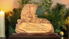 Lion with Lamb, Christian Carving, Bible Verse, Corinthians