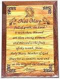 Hail Mary Prayer Wall Hanging Plaque