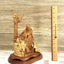 Holy Family with Nativity Star, 11.4" Carved Olive Wood