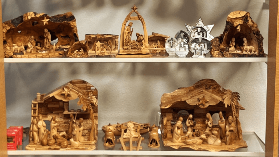 Christmas Nativity Scene Sets Handmade from olive wood in Bethlehem 
