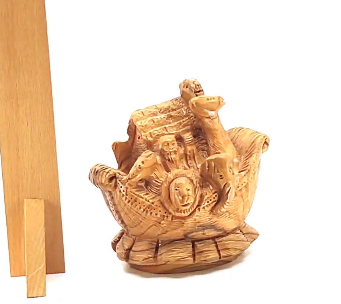 Noah's Ark with Animals Carving