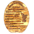 Religious wall art hand made in Bethlehem, front view of the olive wood masterpiece
