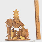 Nativity Scene with Music Player, 10.4" Olive Wood from Holy Land ( Plays Starry Night)