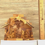 Rustic Nativity Scene with Natural Wooden Edges, 9.1"