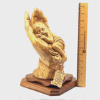 “Protected by the Hand of God” Statue, 12.4" , Olive Wood from the Holy Land