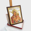 Virgin Mary Holding Child Jesus , Silver Plated Icon, Wall Hanging with Wooden Frame