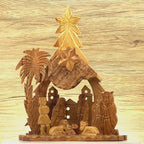 Nativity Scene with Music Player, 10.4" Olive Wood from Holy Land ( Plays Starry Night)
