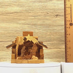 Rustic Olive Wood Nativity Scene, 4.5" with Natural Edges