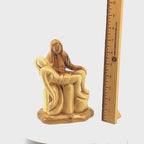 Pieta Figurine (Abstract), 7.1" Olive Wood Carving Statue from Bethlehem
