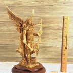 Archangel Gabriel Masterpiece 15" , Olive Wood Carved Statue from the Holy Land