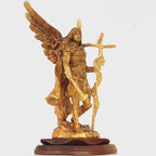 Archangel Gabriel Masterpiece 15" , Olive Wood Carved Statue from the Holy Land