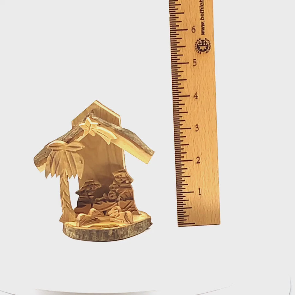 Nativity Scene Ornament, 3.1" Standing Handmade from Bethlehem