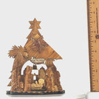 Nativity Scene Music Player, 7.5" Olive Wood from Holy Land ( Plays Starry Night)