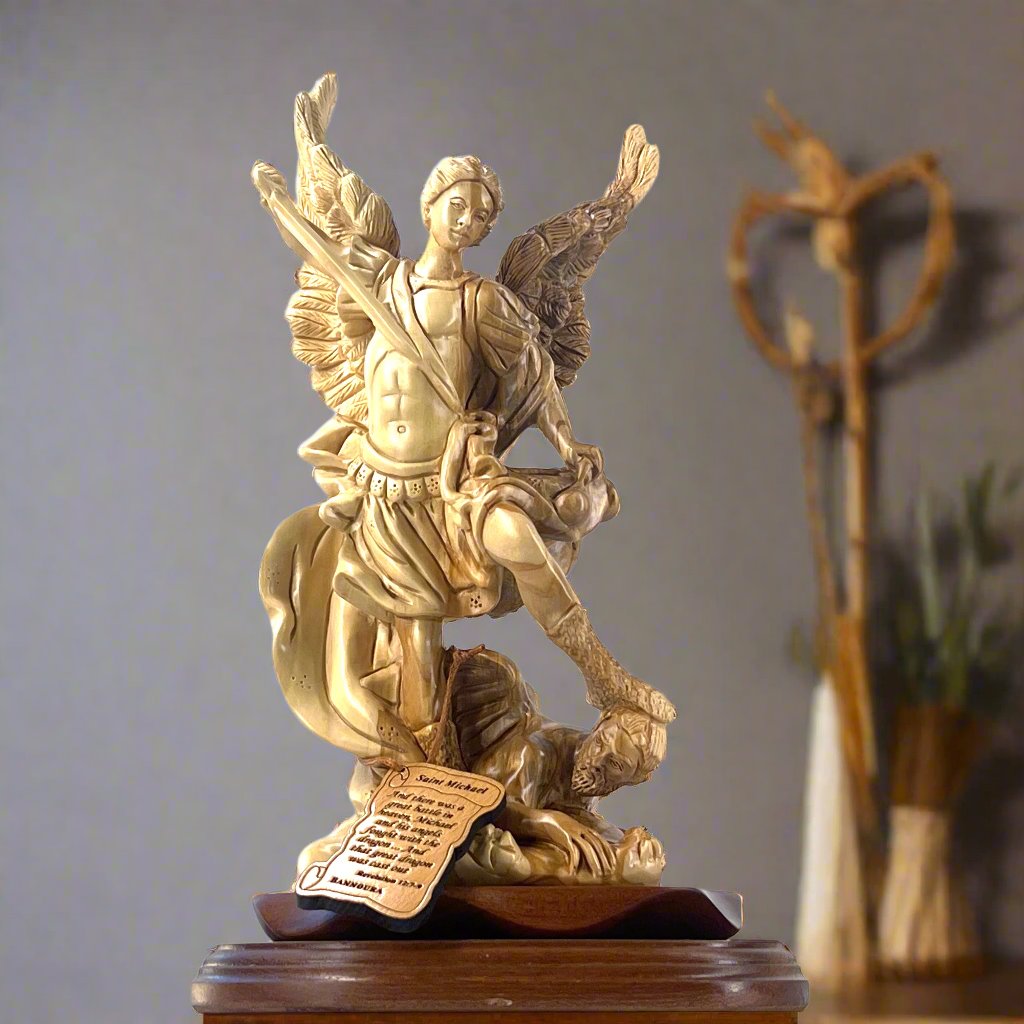 St. Micheal Angel Statue 13.5"